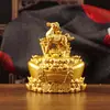 Nuevas figuritas del zodiaco en color oro arena, diseñadas para atraer riqueza y prosperidad, con lingotes giratorios y animales del zodiaco, un adorno decorativo de escritorio para atraer la buena fortuna