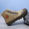 Sapatos masculinos de primavera e outono sapatos de cano alto resistentes ao desgaste antiderrapantes sapatos de liberação outono novos sapatos de trabalho sapatos de trabalho para canteiro de obras ao ar livre sapatos de borracha