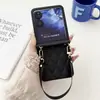 Moda Europeia e Americana Adequada para Capa de Celular Xiaomi Mix Flip, Nova Capa Protetora Dobrável com Padrão de Diamante, Personalizada e Simples