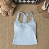 Camisola de Encaje Empalmado Hot Girl Ropa Interior Femenina Adelgazante y Portátil Hermosa Espalda Lencería Top Sexy de Una Copa Moderno