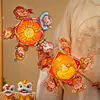Linternas de Molinillo para el Festival del Medio Otoño 2026 Linternas de Mano para Niños Estilo Tradicional Juguetes Hechos a Mano Manualidades Decoración Ambiente del Año del Caballo