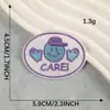 Etiqueta de Bordado Computadorizado Desenho Animado Letras Inglesas Rádio Etiqueta de Tecido Acessórios para Diário Adesivos de Patch DIY Adesivos de Bordado