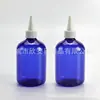 Frasco azul pontudo 300ml frasco de loção pontudo 300ml Frasco de espremer ML pontudo bico pontudo frasco curto e redondo