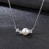 Pag&Mag Collar de Plata Esterlina S925 Nueva Perla de Agua Dulce Cadena Clavícula Colgante Plateado Collar para Mujer Envío Directo