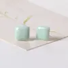 Cerámica Pequeña Joyería Jingdezhen Joyería Cuadrada Pendientes Grandes Pendientes Estudiante Mujeres Pequeña Fresca Aguja de Acero Agujeros para las Orejas