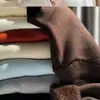 Suéter de cuello alto medio para mujer para otoño e invierno, una sola pieza de piel sintética de visón, capa interior cálida, top de punto con diseño de patchwork