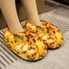 Bolsa de Pan Durian Transfronteriza con Zapatos de Algodón Pantuflas de Maíz para Comida Zapatos Cálidos para el Hogar de Invierno Zapatos Divertidos para Pareja