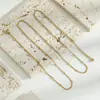 Cadena de bolas con clip lateral de acero inoxidable, cadena de clavícula de moda para combinar con todo, accesorios hechos a mano DIY, cadena de joyería simple que no se desvanece