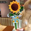 Girasol Extra Grande Ramo Listo Día del Maestro Regalo de Agradecimiento Girasol Tejido a Crochet Regalo para Estudiante para Maestro