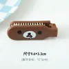 Peine Plegable de Oso de Dibujos Animados con Expresión, Peine Portátil para Estudiantes, Viajes, Peine con Almohadilla de Aire, Peine Japonés Lindo y Femenino para Peinar el Cabello