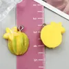 DIY Resina Realista 3D Fruta Banana Morango Maçã Pingente Pulseira Colar Doce Charme Joias Acessórios