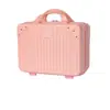 Estuche de Cosméticos de Esquina Retro Estuche de Cosméticos de 14 pulgadas Maleta Mini Bolsa de Cosméticos Mini Maleta Portátil