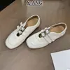 Zapatos Mary Jane de Cuero de Vaca con Punta Cuadrada Estilo Ballet para Mujer, Suela Suave, Cómodos para el Trayecto, Zapatos Pequeños de Piel, Zapatos de Vestir
