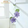 Flores artificiales de ganchillo hechas a mano, flores decorativas de un solo tallo tejidas con hilo, adornos para escritorio del hogar, flores eternas, directo de fábrica