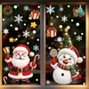 Decorações de Natal: homem de gengibre, boneco de neve, flocos de neve, adesivos de vidro, decorações de festa de Natal, adesivos eletrostáticos do Papai Noel.