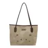 Nova bolsa tote retrô estilo coreano com efeito desgastado de gato 2026, grande capacidade, versátil, adequada para o dia a dia, bolsa de ombro ou bolsa de mão