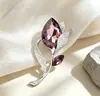 Broche Floral Estilo Europeo y Americano para Mujer, Adecuado para Abrigos, Trajes, Cárdigans, Lleno de Pedrería, Pin de Broche Simple y Moderno