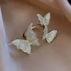 Novo Anel de Dedo Indicador Aberto Borboleta Zircônia Super Fada ins Tendência Design de Moda Celebridade da Internet Elegante Anel de Dedo Versátil