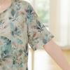 Nuevo Traje de Verano para Madre de Estilo Chino, Nueva Blusa Elegante de Chifón para Dama, Tops de Verano de Manga Corta para Mujeres de Mediana Edad y Mayores
