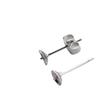 Venta al por mayor Joyería de Acero Inoxidable Tapa de Perla Soporte para Pendientes Tazón de Salida Pin con Base de Agujero Especificación Accesorios para Pendientes DIY