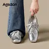 Zapatillas de Entrenamiento Plateadas Aogushi Deng para Mujer 2026 Nuevo Otoño Cómodas No Cansan Zapatos de Mujer Ballet Casual Zapatos Deportivos