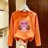 Camiseta de Manga Longa para Meninas Primavera e Outono 2026 Nova Moda Infantil, Camiseta Básica Estilosa, Top Fofo de Algodão Puro com Gola Redonda