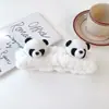 Linda diadema de panda tridimensional, banda para el pelo de cara de animal de dibujos animados, horquilla de broche de muñeca de felpa, tocado infantil, femenino