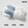 Almohada de espuma viscoelástica transfronteriza nueva protección para el cuello columna cervical ayuda para dormir forma especial de mariposa almohada para dormir de lado protección para el cuello sueño profundo rebote lento