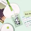 Estojo Deslizante para Cartão de Panda de Desenho Animado com Cordão Retrátil para Cartão de Estudante, Cartão de Refeição, Cartão de Jogo, Cartão de Trabalho, Conjunto de Identidade