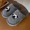 Chinelos de algodão de panda para homens, novo modelo inverno 2026, cartoon para casa antiderrapante sola grossa pelúcia quentes chinelos de casa