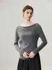 Suéter de Cachemira para Bebé Pequeño Otoño/Invierno Nuevo Estilo de Un Hombro Diseño Irregular Suéter de Punto a la Moda Capa Base