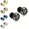 Pendientes de Estrella de Cinco Puntas para Hombre Estilo Coreano Europeo y Americano Lujo Accesible Acero Inoxidable de Alta Gama Clavos para Hélice Auricular Estilo Punk Moda Ins