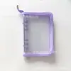 Funda de almacenamiento para tarjetas pequeñas, pegatinas, notas sueltas de PVC de 6 agujeros, tamaño A5, bolsa con cremallera, planificador, álbum