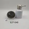 Portalámparas de conversión extendido E27, portalámparas universal con base de rosca E27 de 120 mm, casquillo de lámpara de plástico ABS, portalámparas de conversión E27
