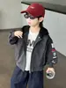 2069 Conjunto de Dos Piezas con Sudadera para Niños Primavera y Otoño 2026 Nueva Chaqueta Cardigan Estilo Coreano de Otoño para Niños Pequeños
