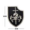 Comércio exterior fornecimento patch bordado carimbo de moral caveira demônio braçadeira pirata Velcro mochila carimbo bordado