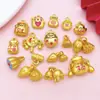 Contas Espaçadoras de Liga Estilo Chinês Sorte e Fortuna com Caractere "Fu", Lótus, Nó Chinês, Lingote de Ouro, Repolho Acessórios para Joias DIY Atacado