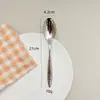 Aço Inoxidável 304 Elegante Padrão Pedra Talheres Ocidentais Faca de Bife Garfo Colher Doméstico Restaurante Conjunto de Garfo Colher de Sobremesa