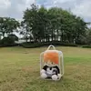 Bolsa de Passeio para Boneca de Algodão 20cm40cm50cm Bolsa à Prova de Poeira de PVC Transparente Bolsa de Exibição Suporte de Arame de Aço Bolsa de Armazenamento