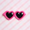 Accesorios para carcasas de teléfonos móviles material de decoración DIY accesorios para mascotas DIY dibujos animados DIY corazón gafas pequeñas
