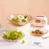 Plato de Fruta de Cristal para Sala de Estar Creativo para el Hogar Dulces Frutas Secas Plato de Fruta Estilo Europeo Cubo Grande para Fruta Recipiente para Fruta No