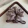 Scrunchie de cabelo preto com bolinhas e laço em formato de coração, estilo coreano, acessório de cabelo elegante para rabos de cavalo baixos, lindo elástico de cabelo