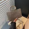 Diseño de Moda de Nueva Personalidad Transfronterizo Bolso Cuadrado Pequeño Perla 2026 Bolso de Mano Casual para Mujer Bolso Cruzado para Hombro