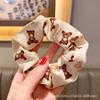 Anillo para el cabello de intestino grueso de peluche de celebridad de internet JK a cuadros anillo intestinal gordo satén color sólido tela anillo para el cabello estilo coreano diadema accesorios para el cabello
