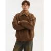Chaqueta de cuero con solapa retro estilo americano para hombre y mujer, chaqueta de trabajo holgada que combina con todo, chaqueta informal de moda para otoño e invierno, estilo Hong Kong.