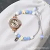 2026 Nuevo Pulsera Reloj Creativa de Caja Sorpresa con Perlas, Pulsera Deslizante de Perlas Incrustadas con Diamantes, Reloj de Pulsera para Estudiantes