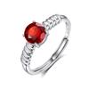 Joyería de Piedra Preciosa Natural Transfronteriza Anillo de Plata Esterlina S925 para Mujer, Lujo Ligero, Anillo de Moda de Peridoto de Piedra de Cristal de Alta Gama