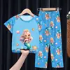 Atacado Pijamas Infantis Novos Primavera e Verão Calças de Manga Curta Traje de Menino Corredor Desenho Animado Menina Princesa Roupas de Casa