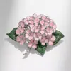 Broche Romántico y de Alta Gama de Hortensia para Mujer, Diseño Personalizado, Broche de Flor Tridimensional, Exquisito Pin Floral, Accesorio para Ropa