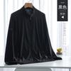 Ropa de protección solar de seda de hielo para hombre, chaqueta de pesca ligera, transpirable y sin sombrero con protección UV de verano, ropa de protección solar para exteriores de talla grande.